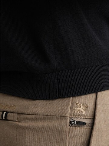 T-Shirt 'Polo shirt in cotton/modal with mouliné effect' VANGUARD en bleu