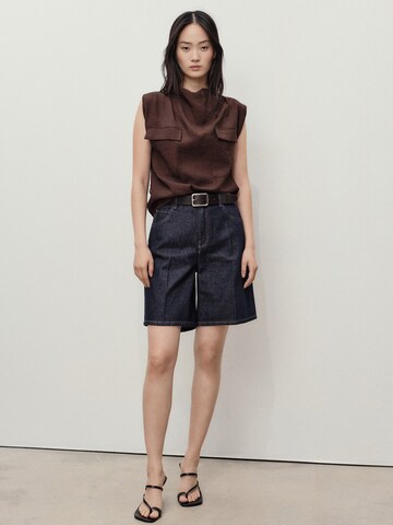 Wide Leg Jean 'CAMILLA' MANGO en bleu : devant