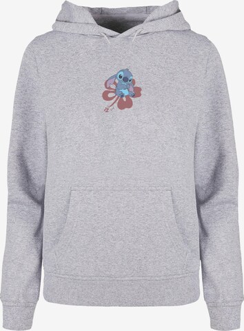 ABSOLUTE CULT Sweatshirt 'Lilo and Stitch - Sitting On Flower' in Grau: predná strana