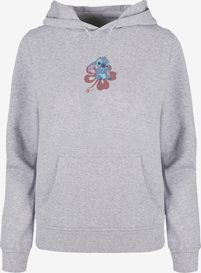 ABSOLUTE CULT Sweatshirt 'Lilo and Stitch - Sitting On Flower' in opal / hellblau / grau / cranberry, Produktansicht
