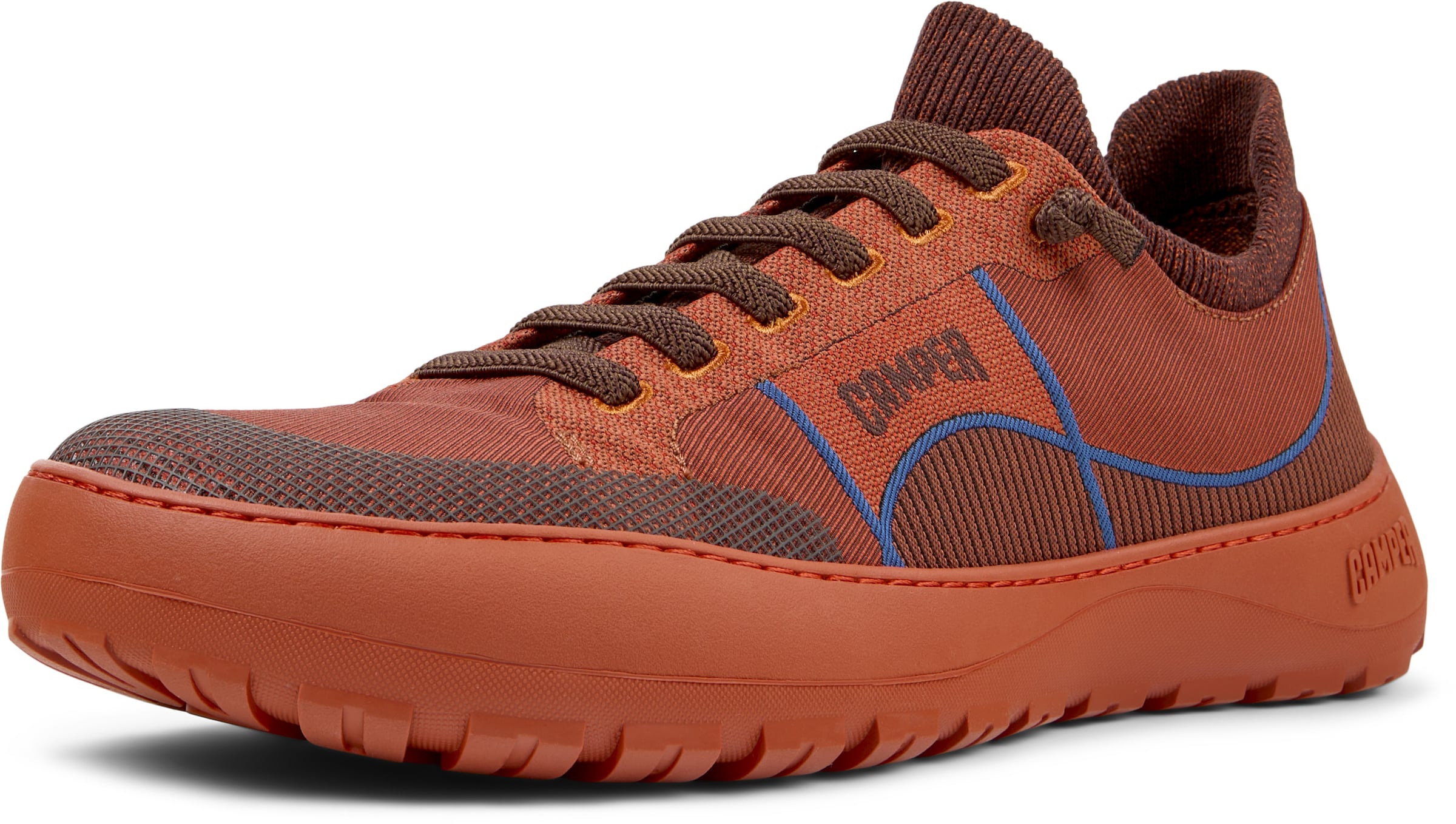 CAMPER Platform trainers ' Peu Serra ' in Red: front