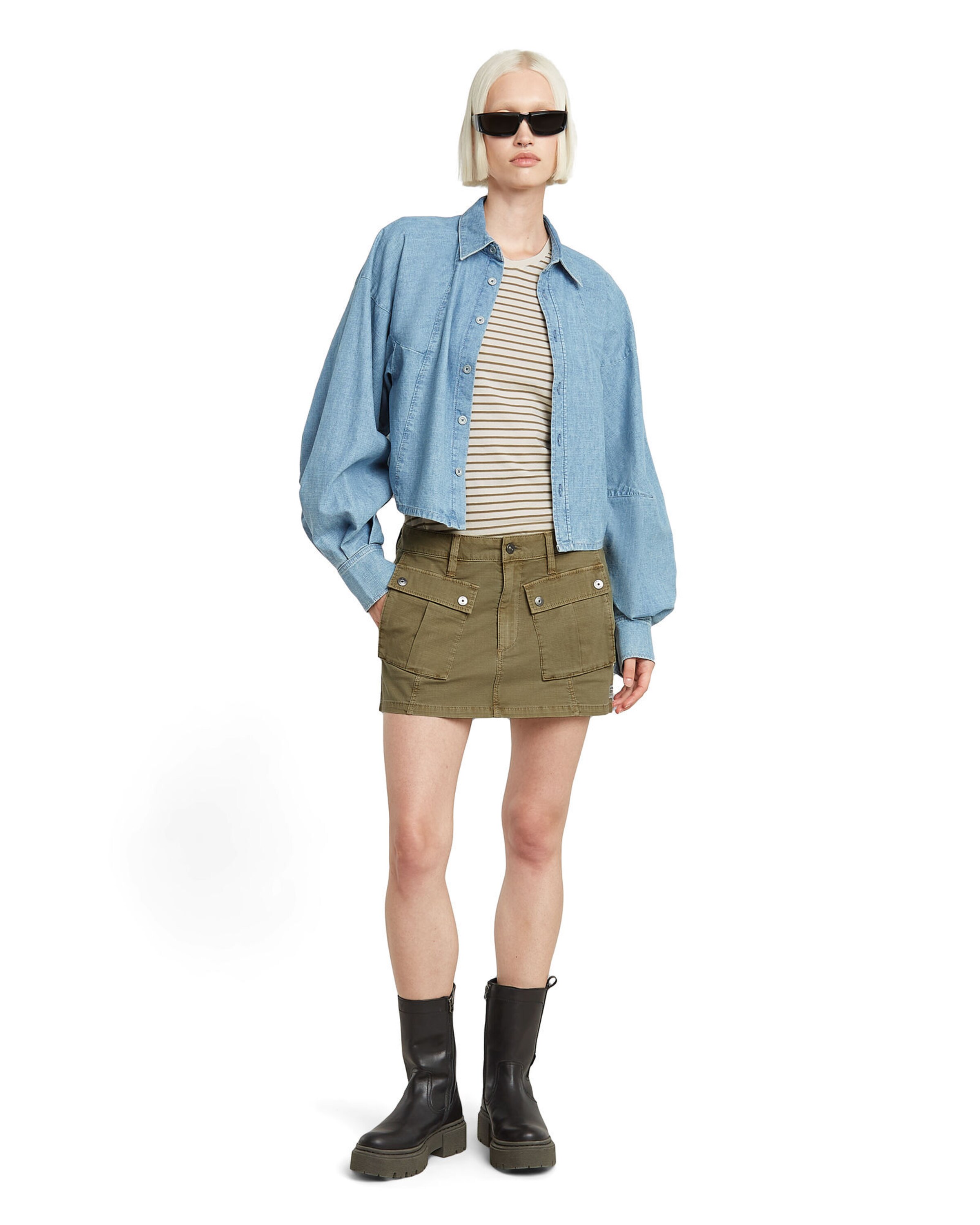 G-STAR Skirt 'Mini Cargo' in Green