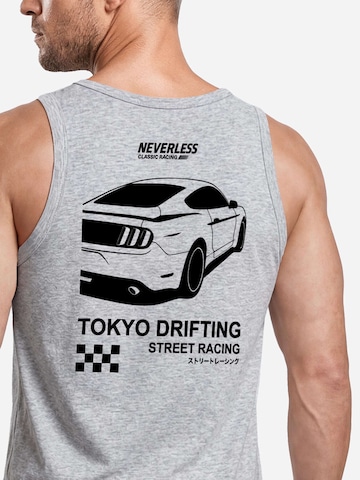 Neverless Shirt 'Tokyo Drifting' in Grey