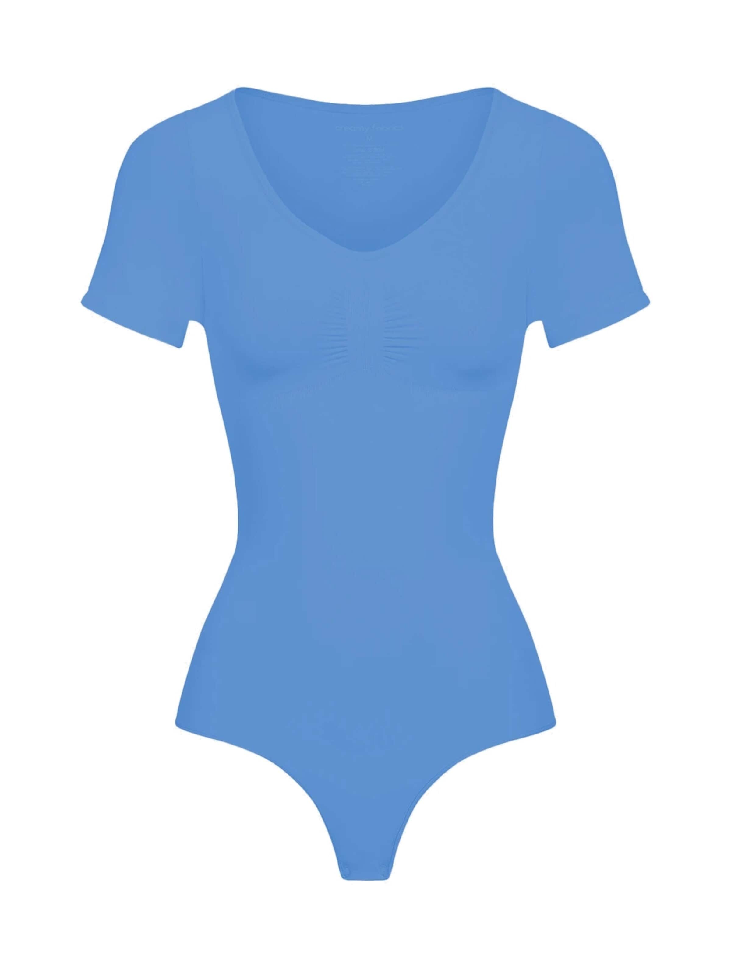 Body modelant 'T-Shirt Bodysuit Sculpting Shapewear mit String' cfab en bleu : devant