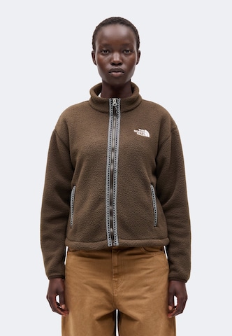THE NORTH FACE - Casaco de velo 'FLEESKI' em castanho: frente