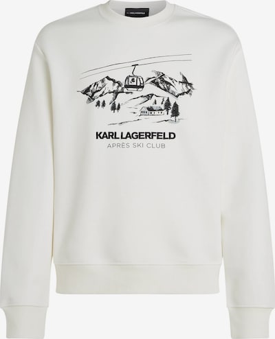 Karl Lagerfeld Collegepaita 'Après Ski Club' koossa L värissä kerma / musta, Tuotenäkymä