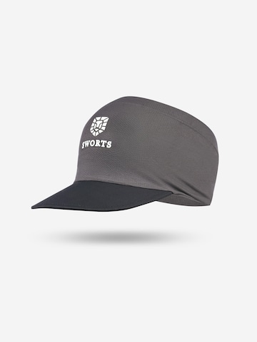 SWORTS Athletic Cap 'Bandana' in Grey: front