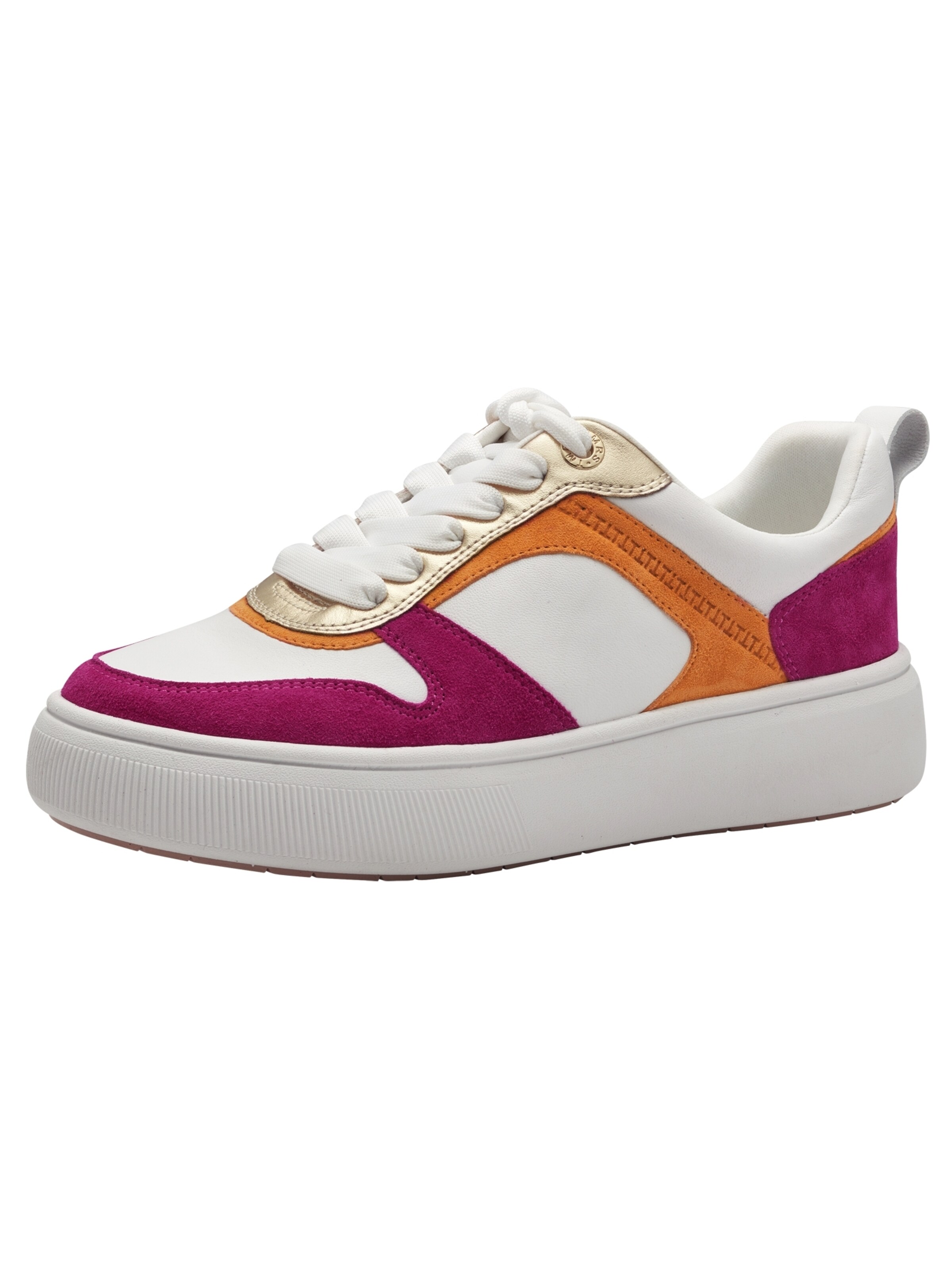 Tamaris Sneakers laag in de kleur Goud / Oranje / Donkerroze / Wit, Productweergave