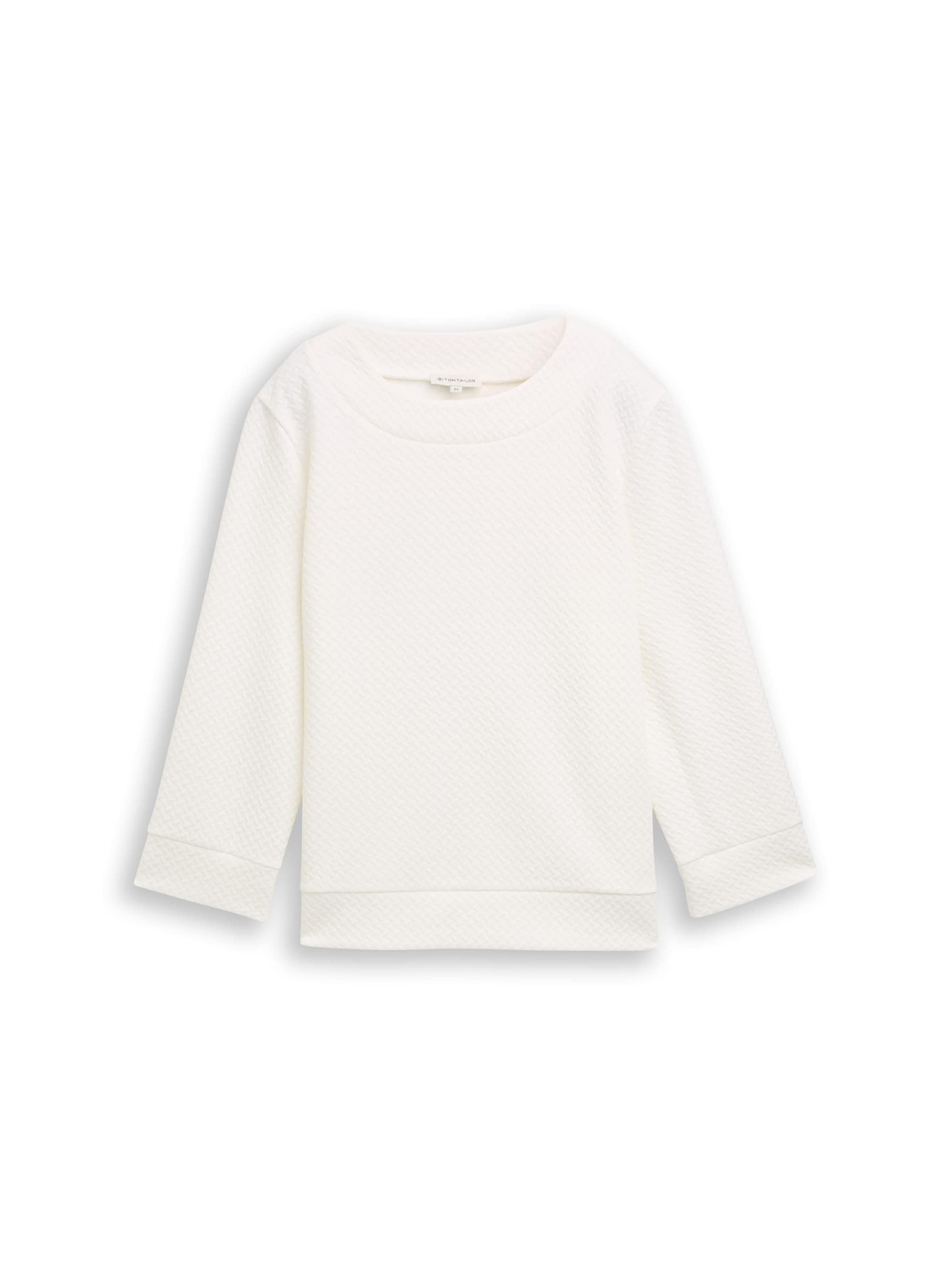 TOM TAILOR Sweatshirt in White: front