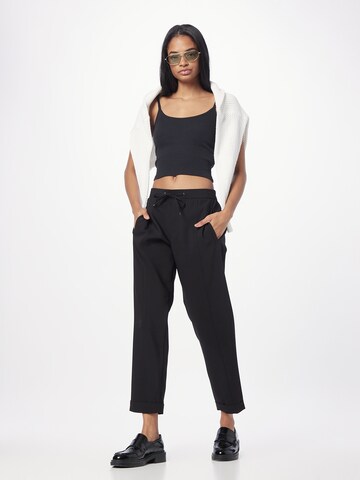ESPRIT Regular Trousers with creases 'Munich' in Black