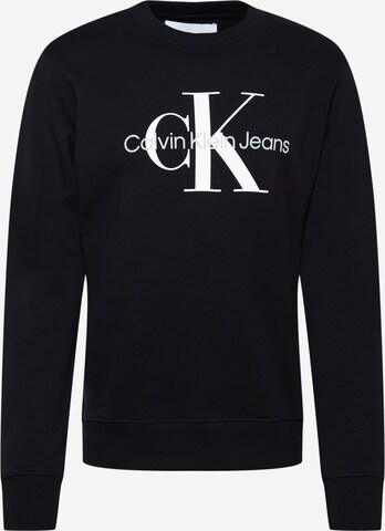 Sweat-shirt Calvin Klein Jeans en noir : devant