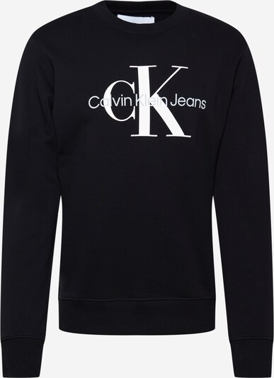 Calvin Klein Jeans Sweat-shirt en gris clair / noir / blanc, Vue avec produit