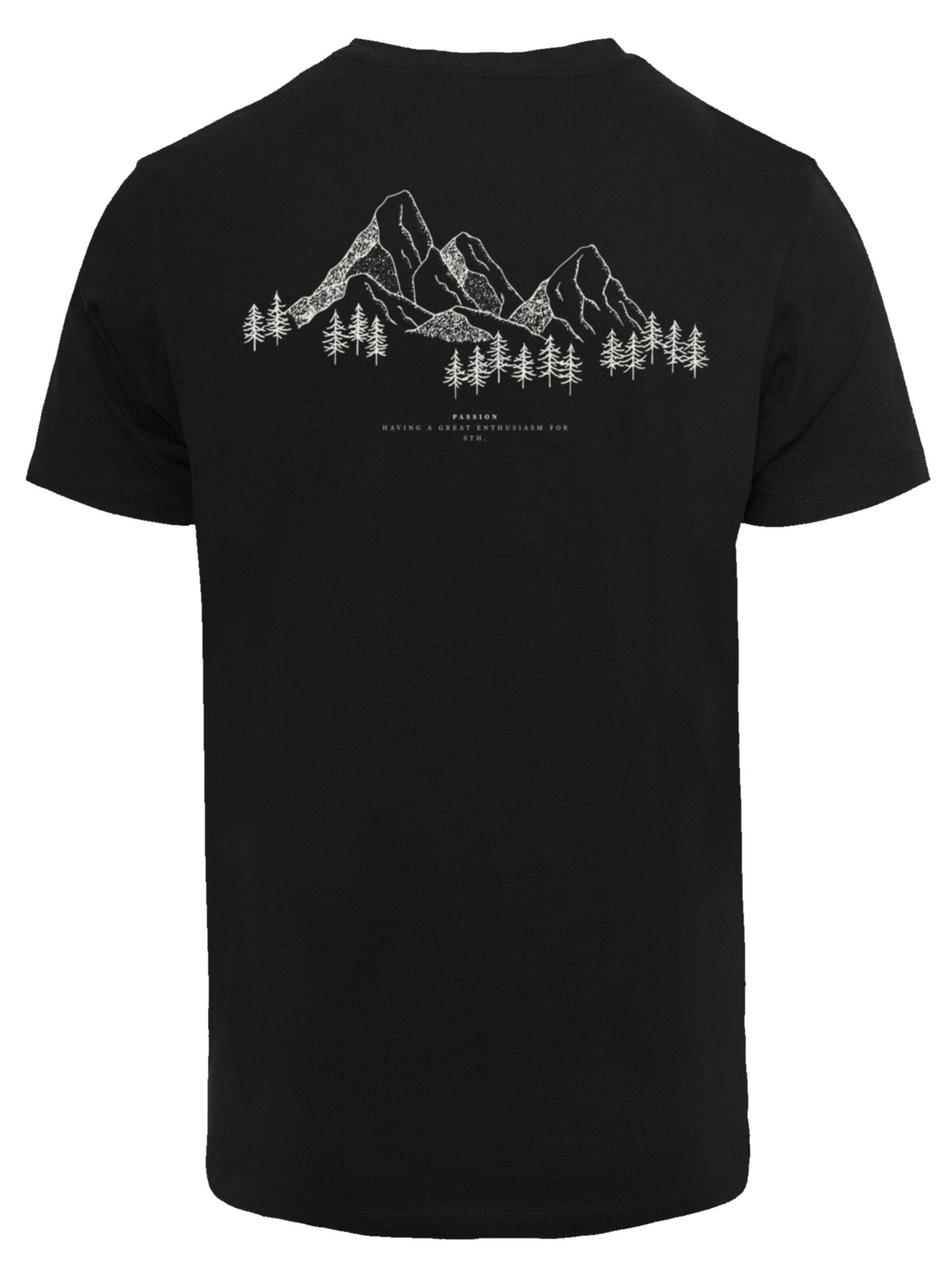 F4NT4STIC Shirt 'Mountain' in Zwart