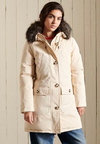 Superdry Winter Parka 'Rookie' in Beige: front