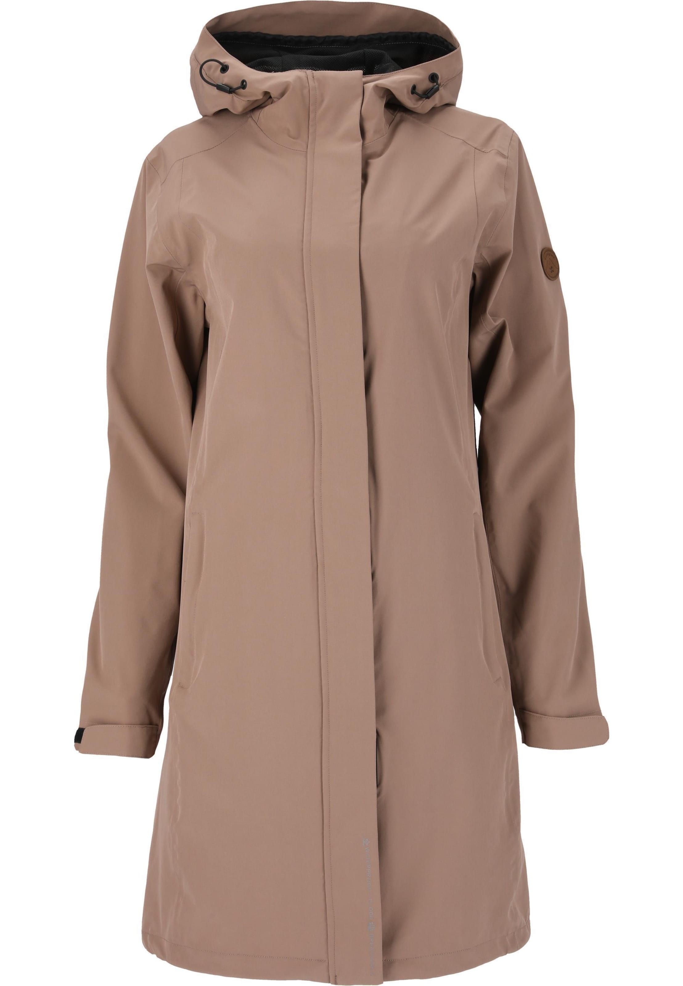 Gipfelglück Funktionsmantel 'Marlies' in Braun: Vorderseite