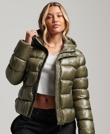 Superdry Winter Jacket in Green: front