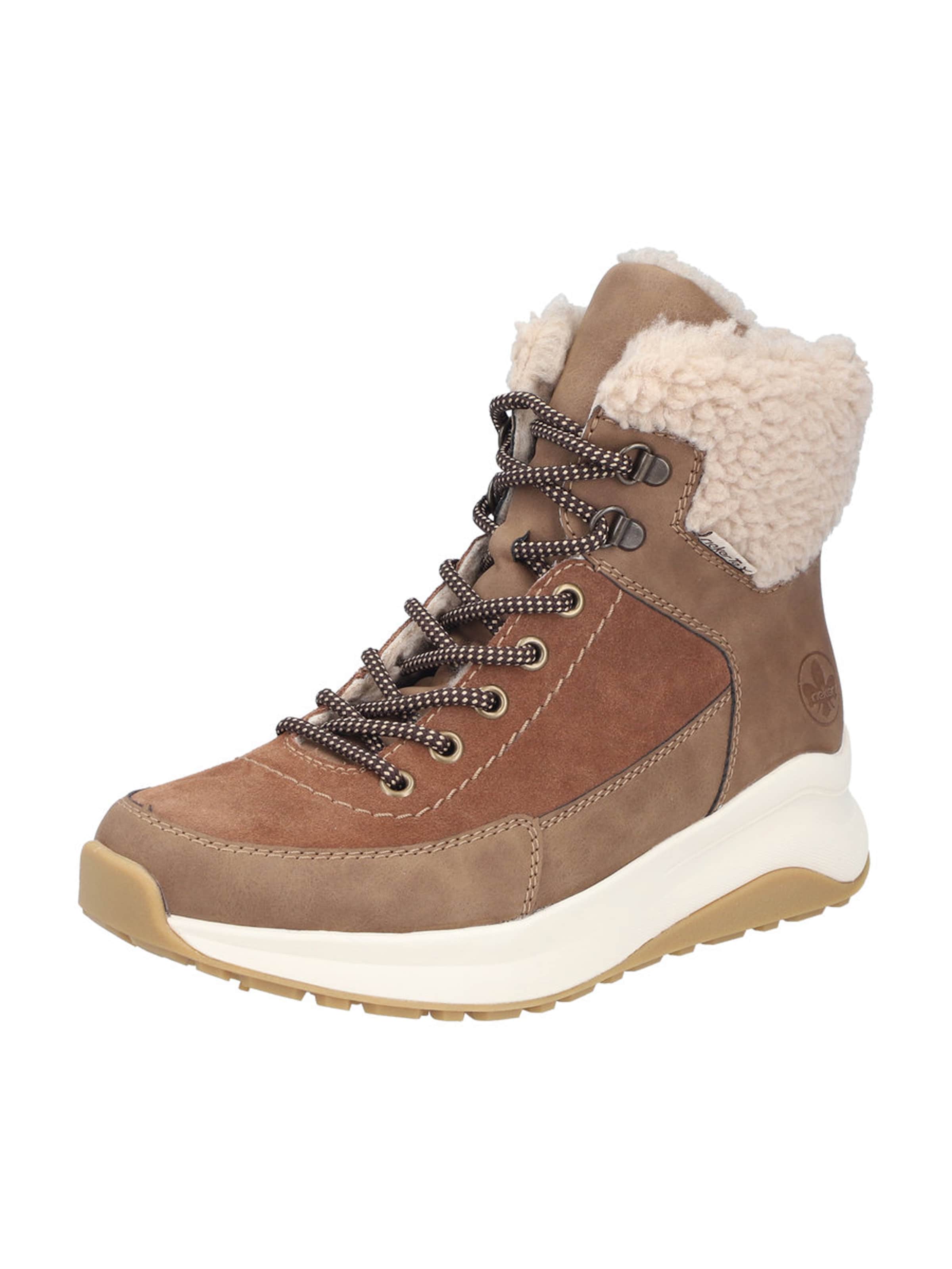 Stivaletto stringato di Rieker in marrone: frontale