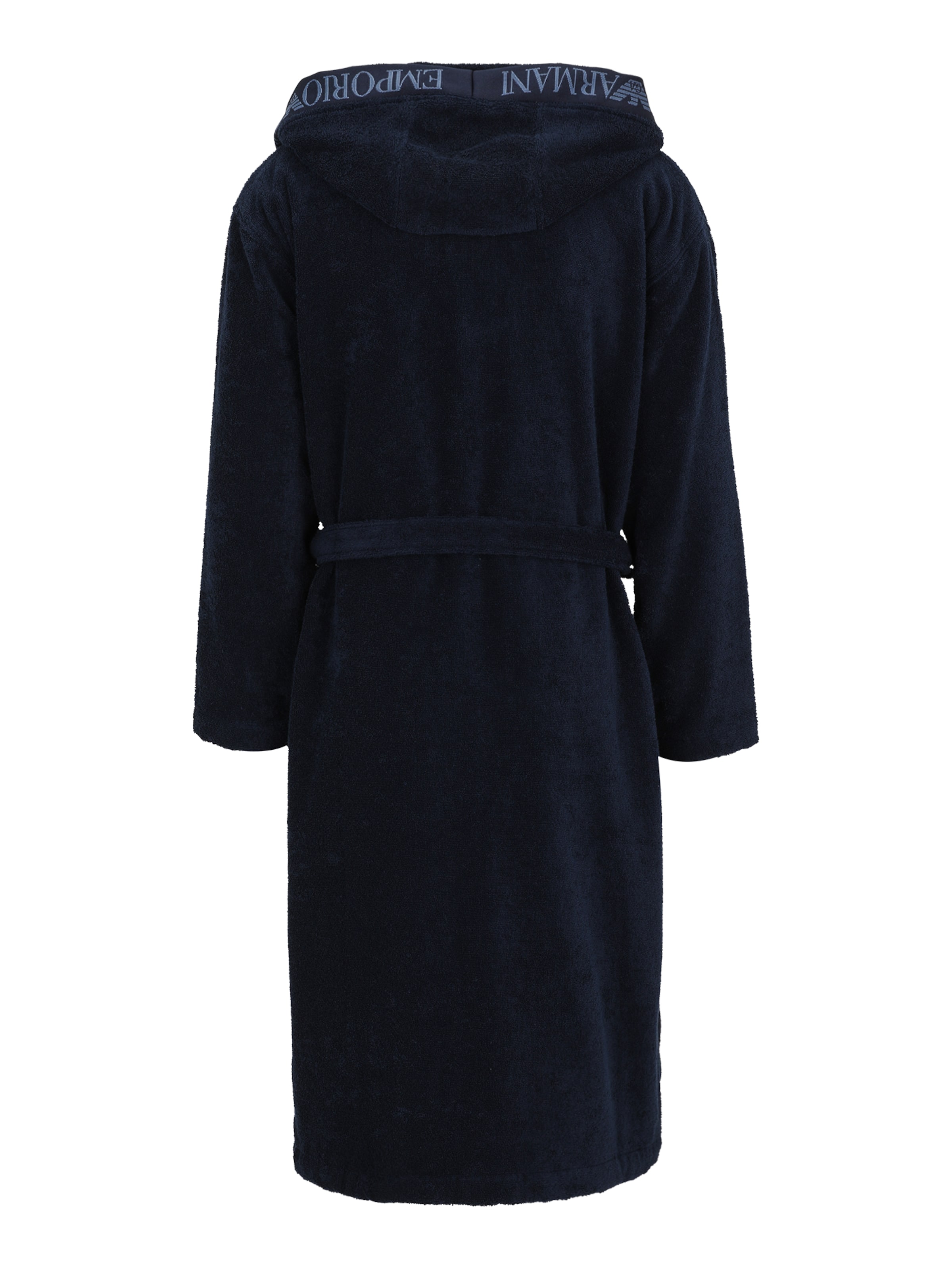 Halat de baie lung de la Emporio Armani pe albastru