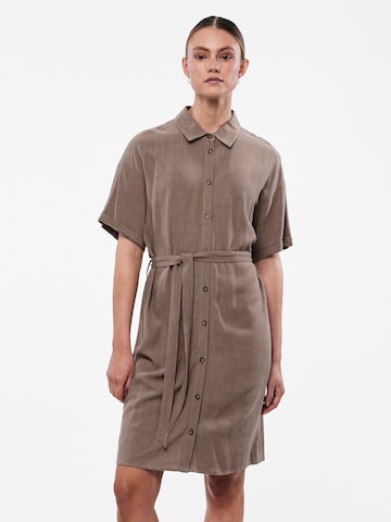 PIECES Shirt dress 'VINSTY' in Brown: front