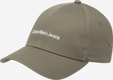 Casquette 'INSTITUTIONAL' Calvin Klein Jeans en vert : devant