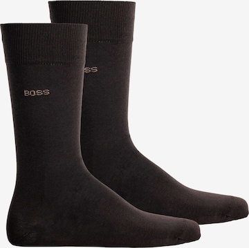 BOSS Socks in Brown: front