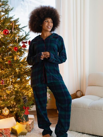 Happy Shorts Pyjama 'Christmas' in Groen