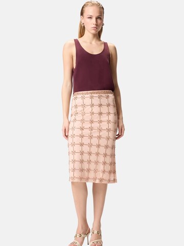 Gonna 'PINKO NEW CARRIERI GONNA TULLE FULL RICAMO GONNA' di PINKO in rosa: frontale