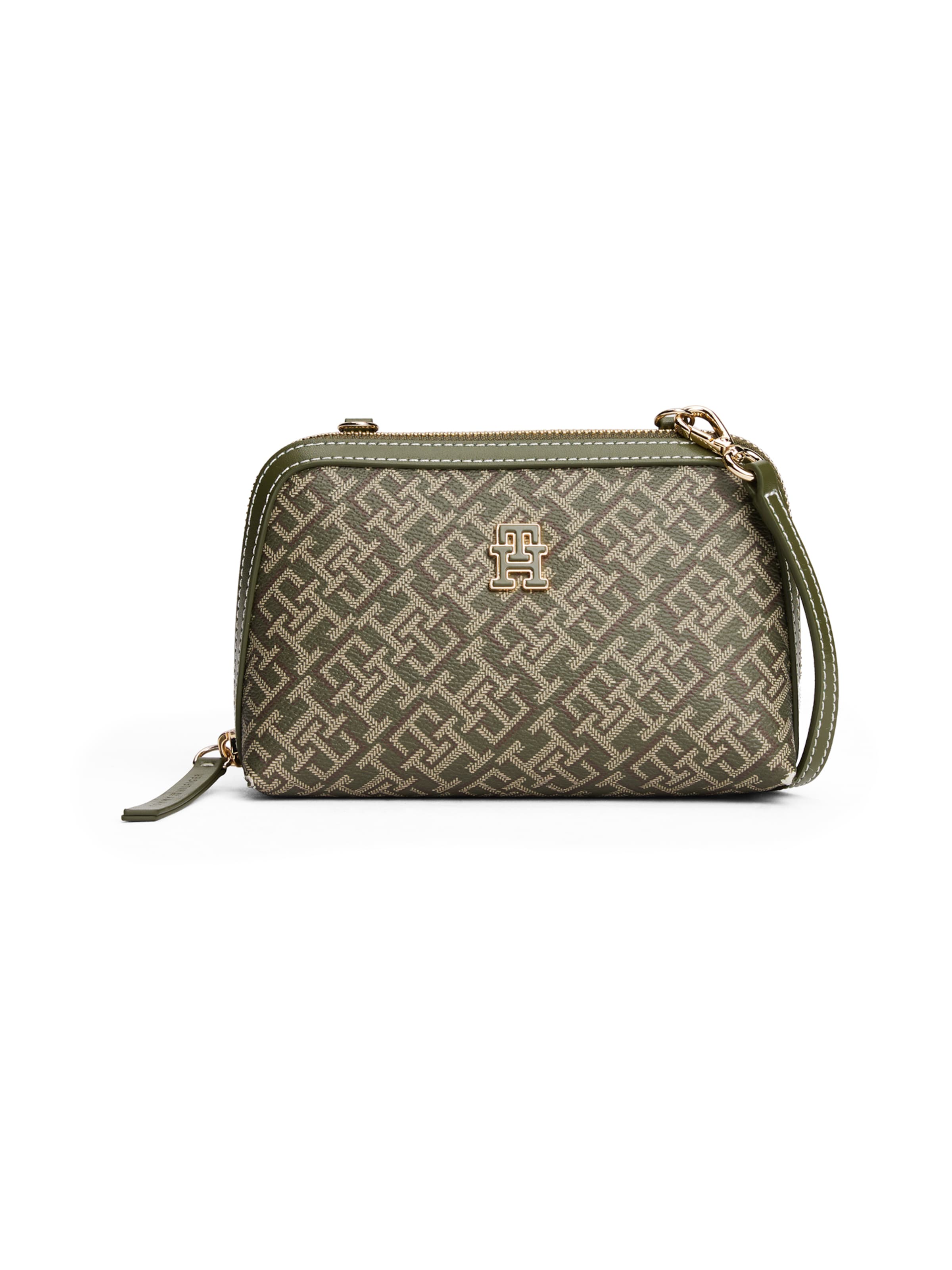 TOMMY HILFIGER - Mala de ombro em verde: frente