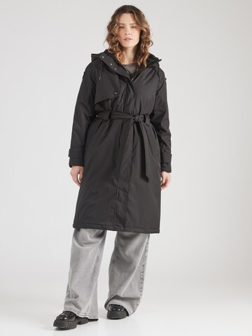 Manteau mi-saison 'VMCJane' Vero Moda Curve en noir : devant