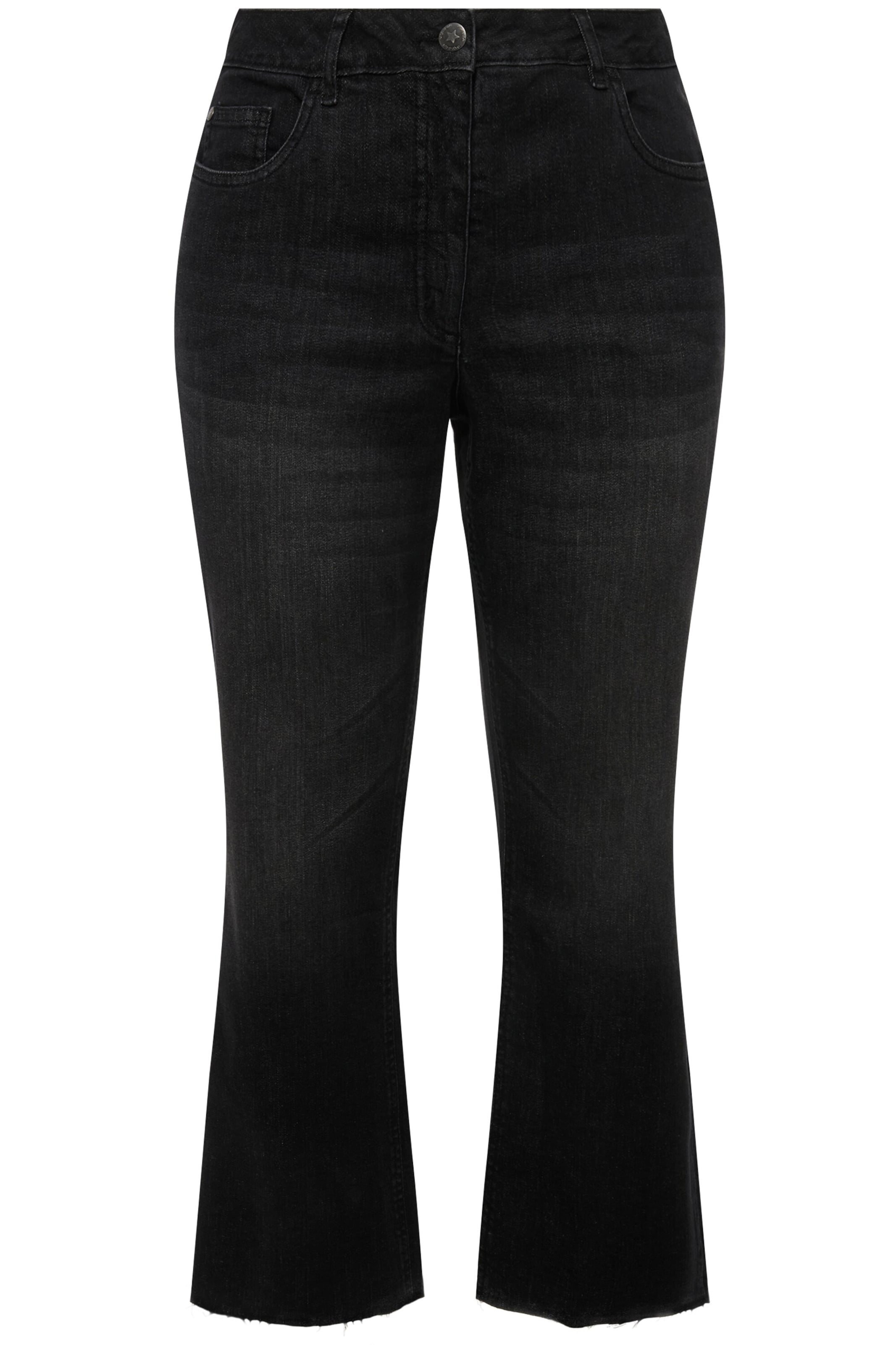 Angel of Style Flared Jeans in Zwart: voorkant