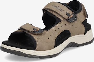 Rieker Hiking Sandals in Brown: front
