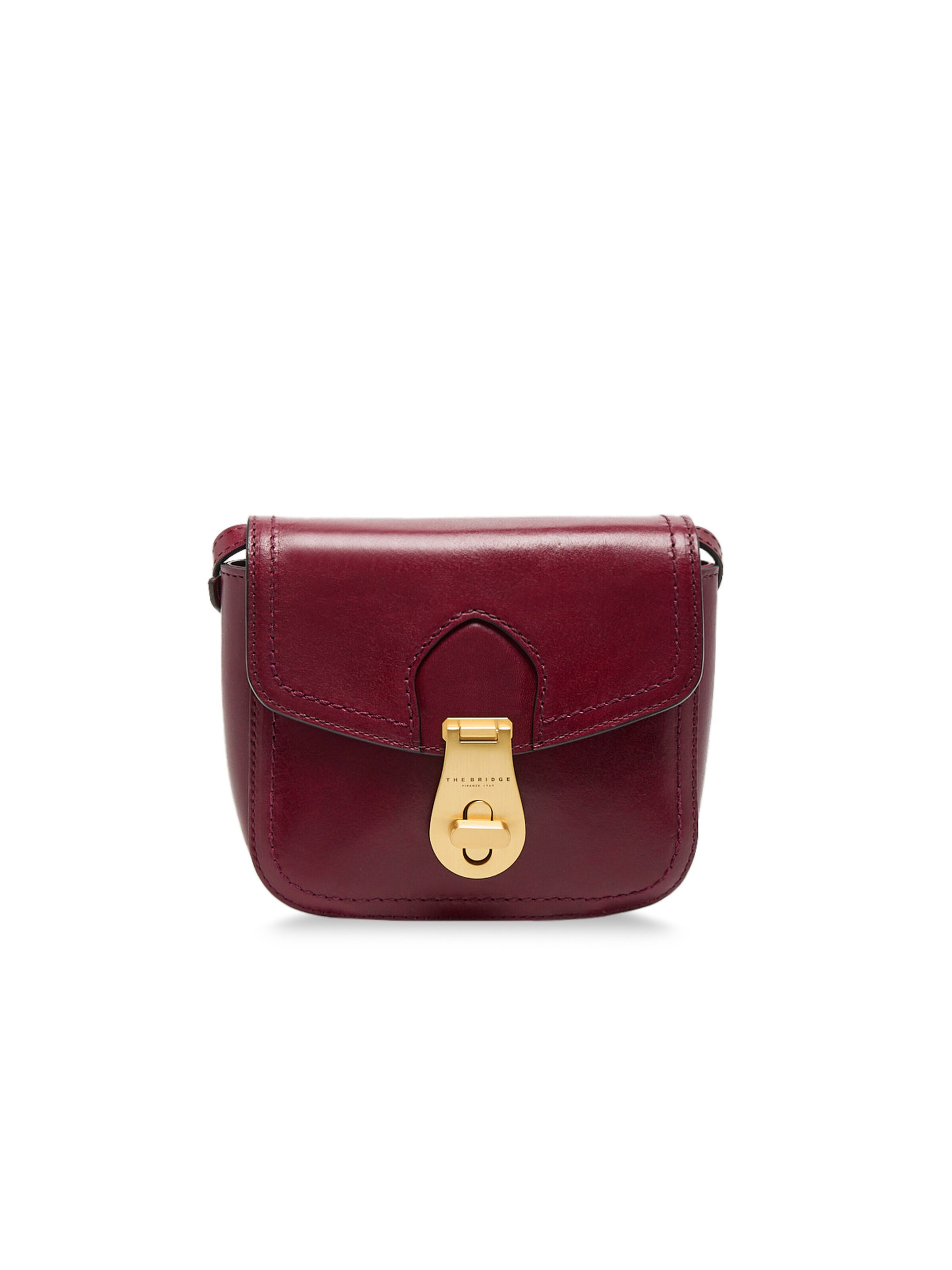 The Bridge Crossbody Bag in Red: front