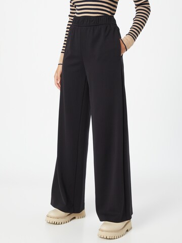 Wide leg Pantaloni de la ESPRIT pe negru: față