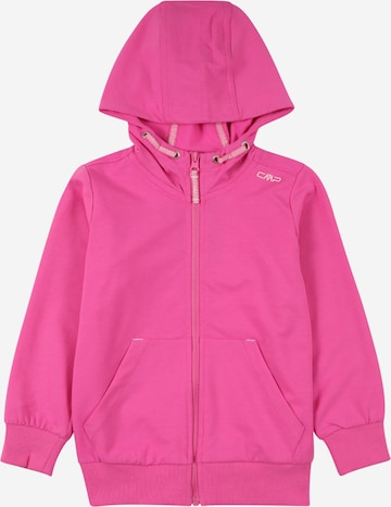 CMP Sports sweat jacket in Pink: front