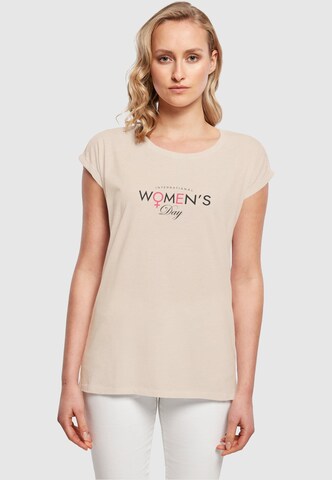Merchcode Shirt 'WD - International Women's Day' in Beige: front