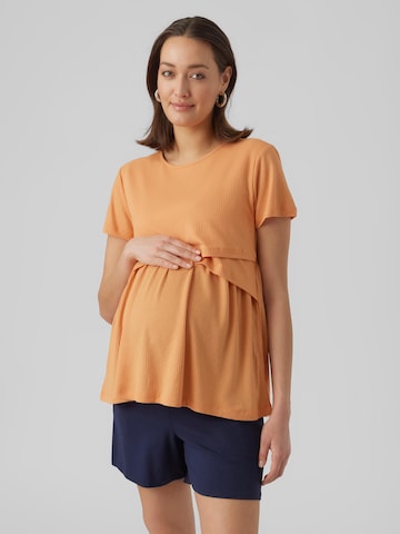 MAMALICIOUS - Camiseta 'Carma June' en naranja: frente