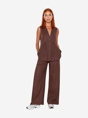 Camicia da donna 'Gilet Lino Bottoni 17589' di I AM in marrone