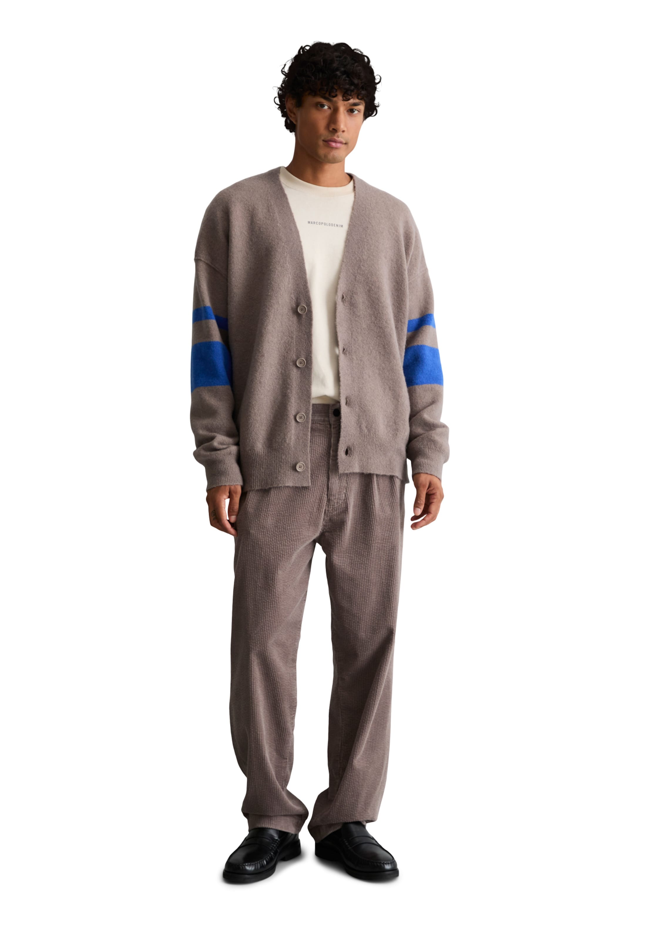 Marc O'Polo DENIM Strickjacke in Braun: Vorderseite