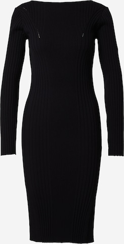 Calvin Klein Stickad klänning i svart: framsida