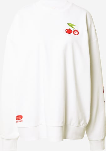 HUGO Sweatshirt 'Drisina' in White: front