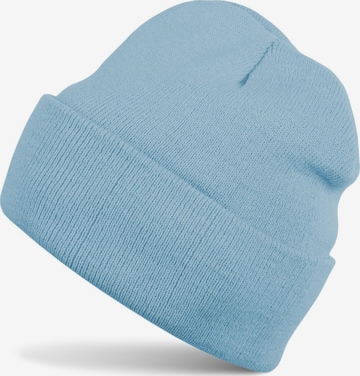 styleBREAKER Beanie 'Winter Strickmütze mit Krempe' in Blue: front