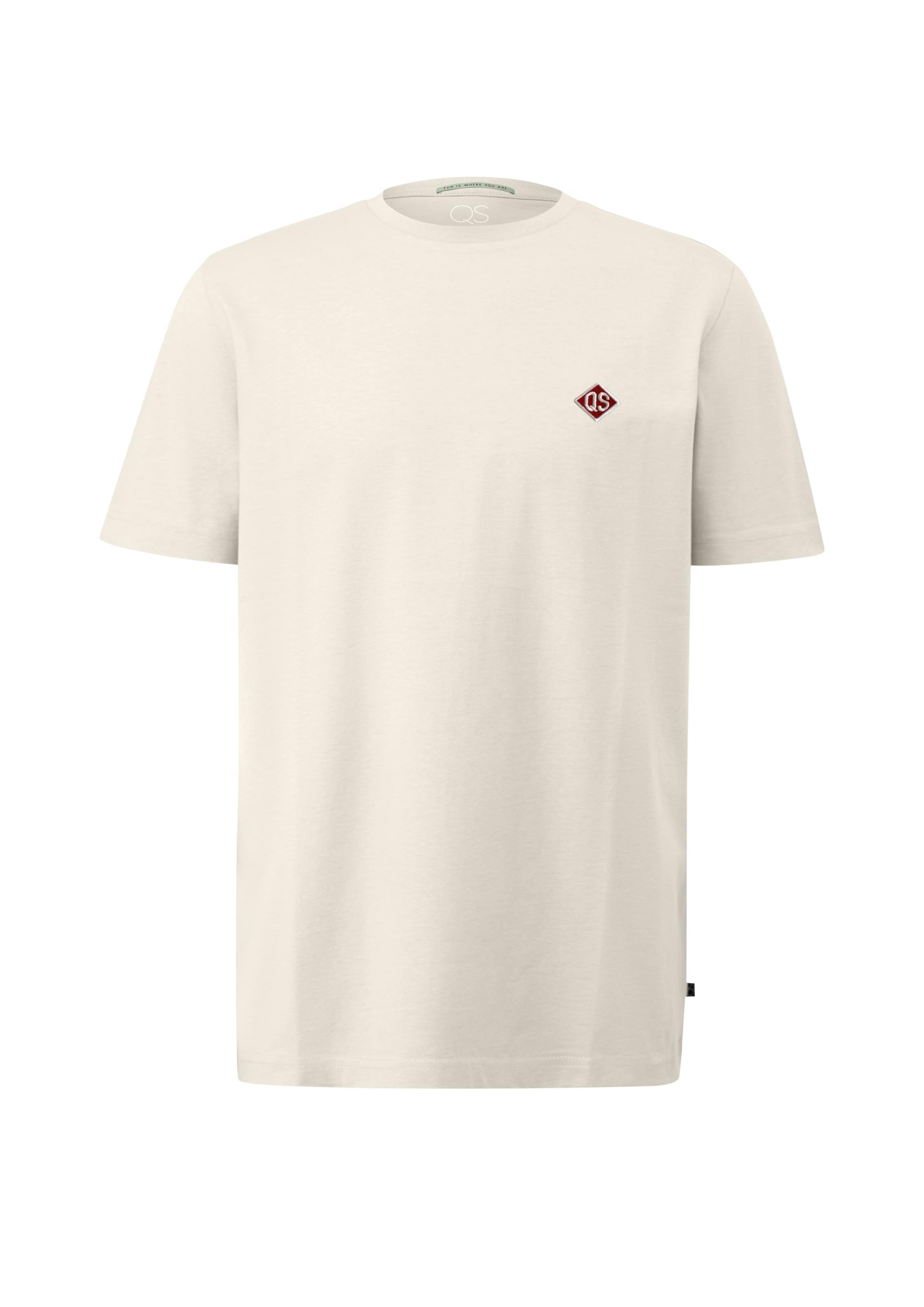 T-Shirt QS en beige : devant