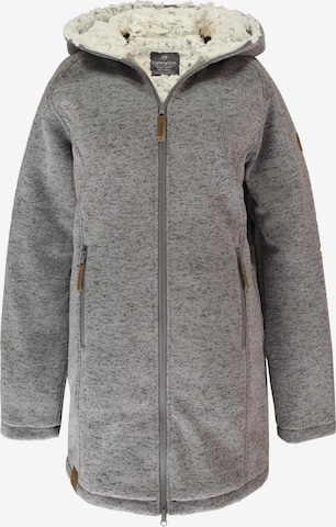 Gipfelglück Fleece Jacket 'Alix' in Grey: front