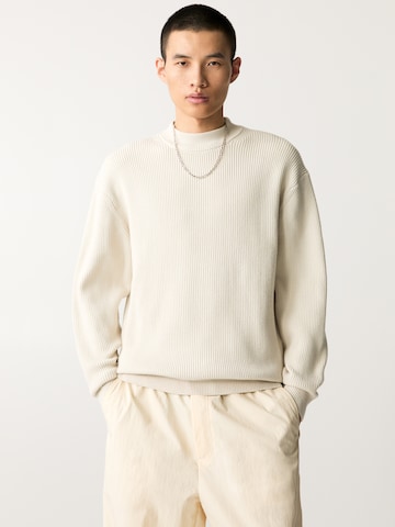 Pull-over Pull&Bear en blanc : devant