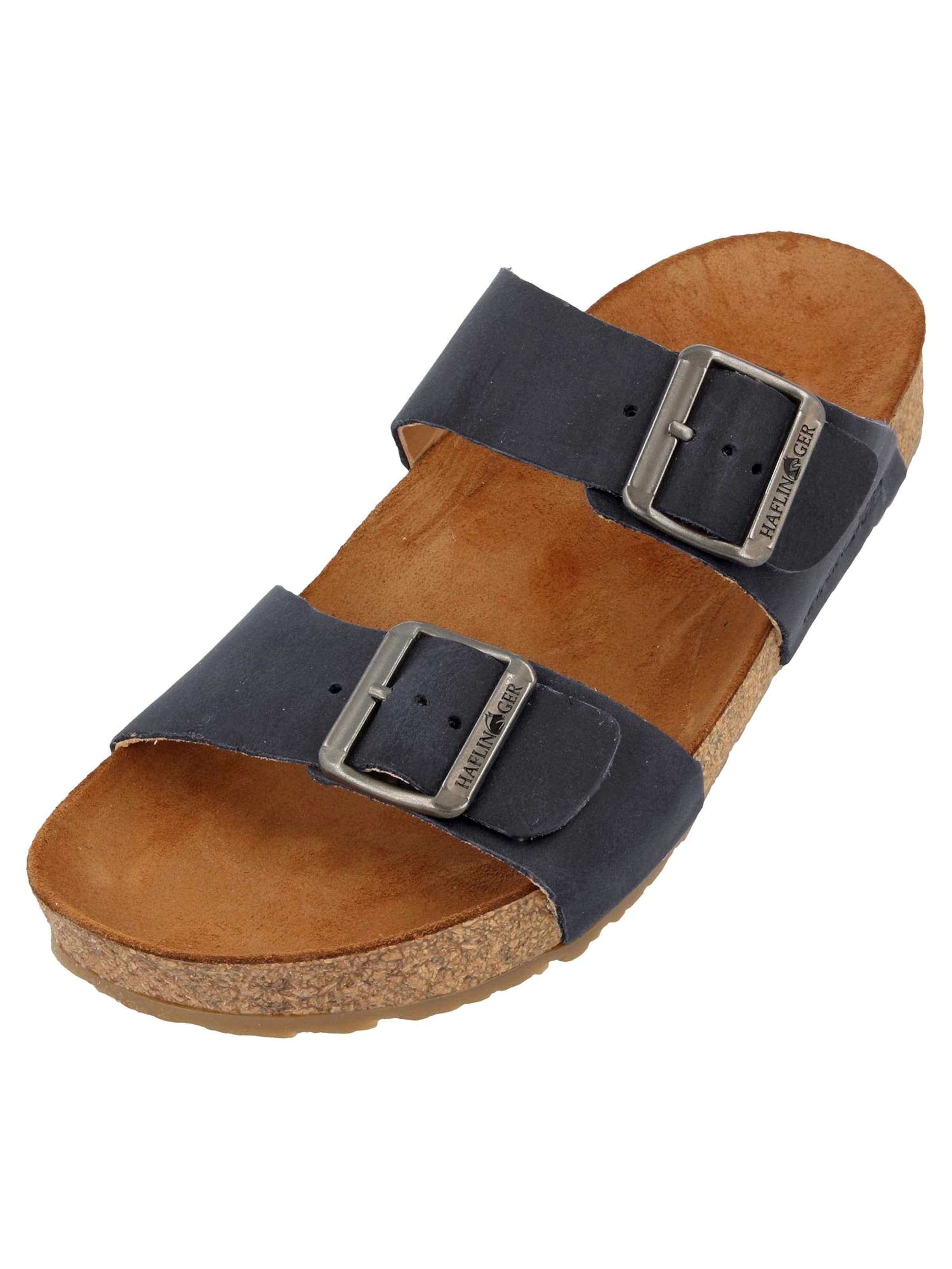 HAFLINGER Pantolette 'Bio Andrea' in Blau: Vorderseite
