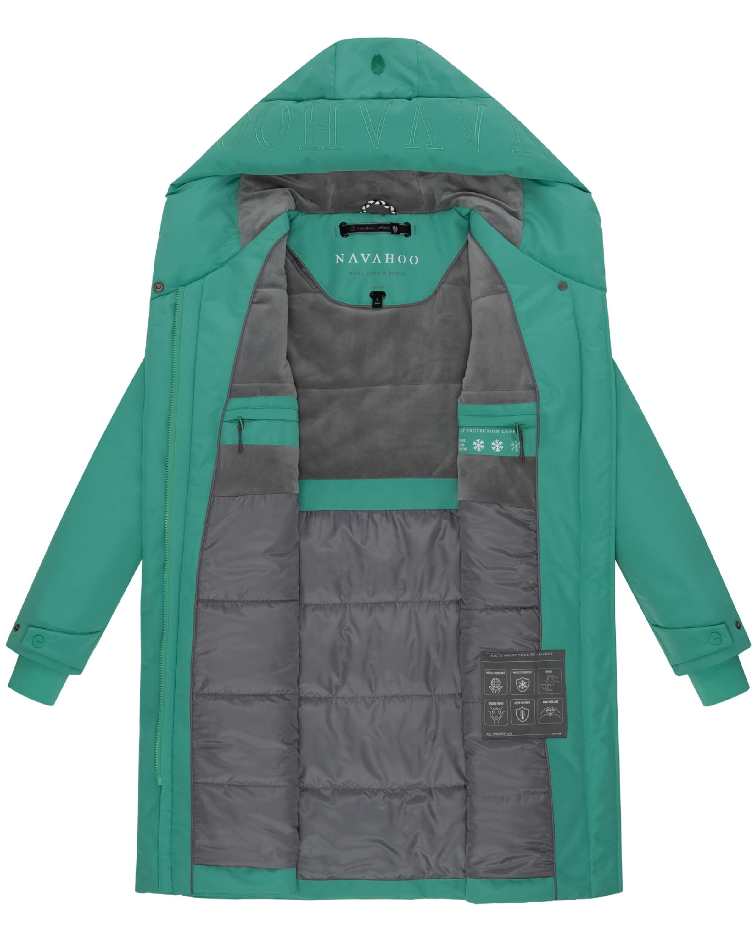 NAVAHOO Зимнее пальто 'Domingaa 14' в Зеленый
