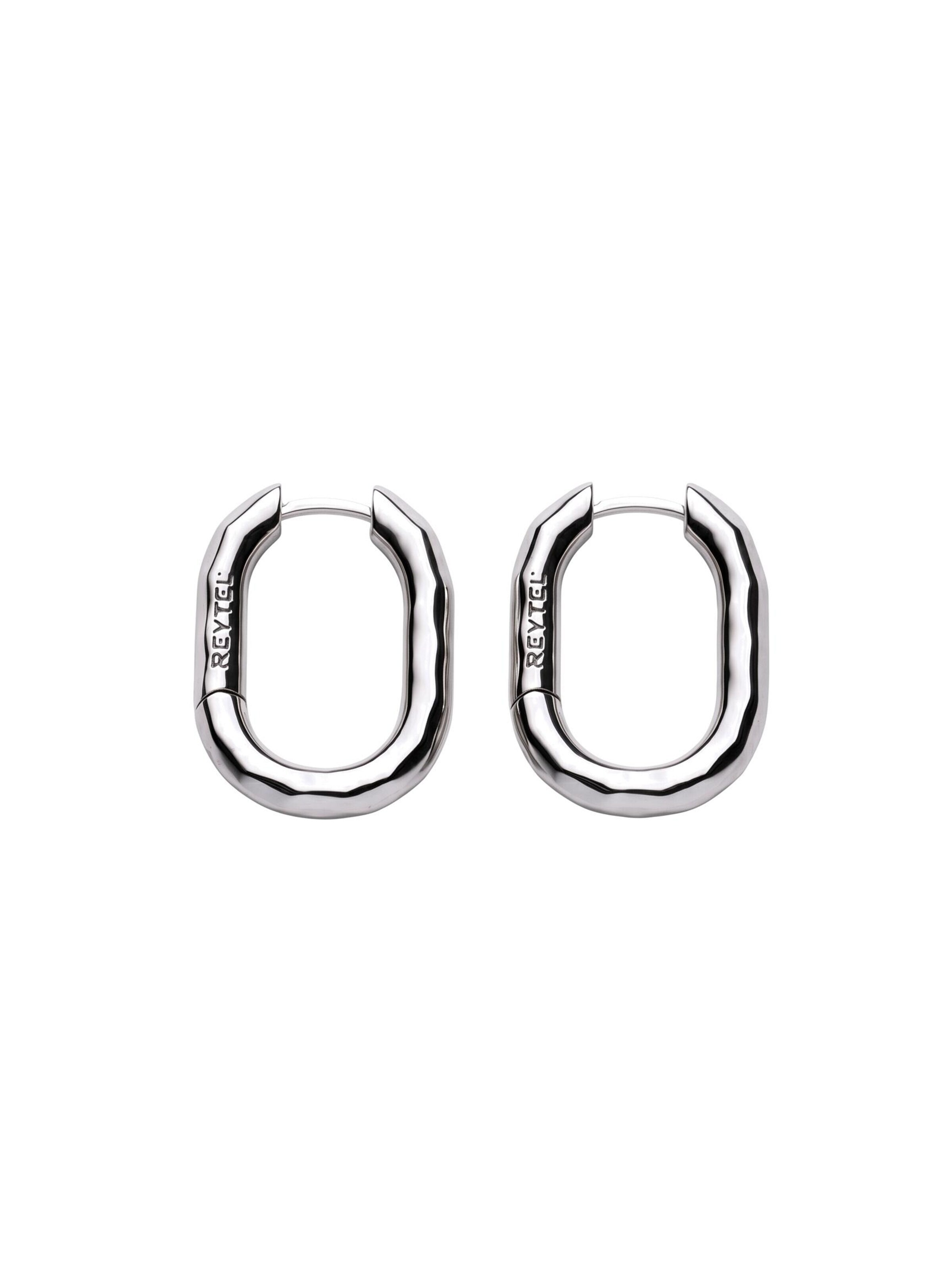 REYTEL Earrings 'SHEEN' in Silver: front
