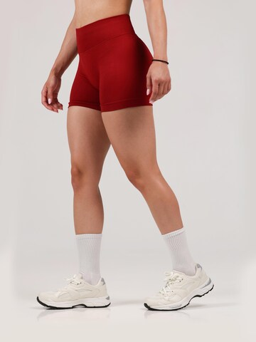 neverover Regular Workout Pants 'Hue Shorts' in Red: front
