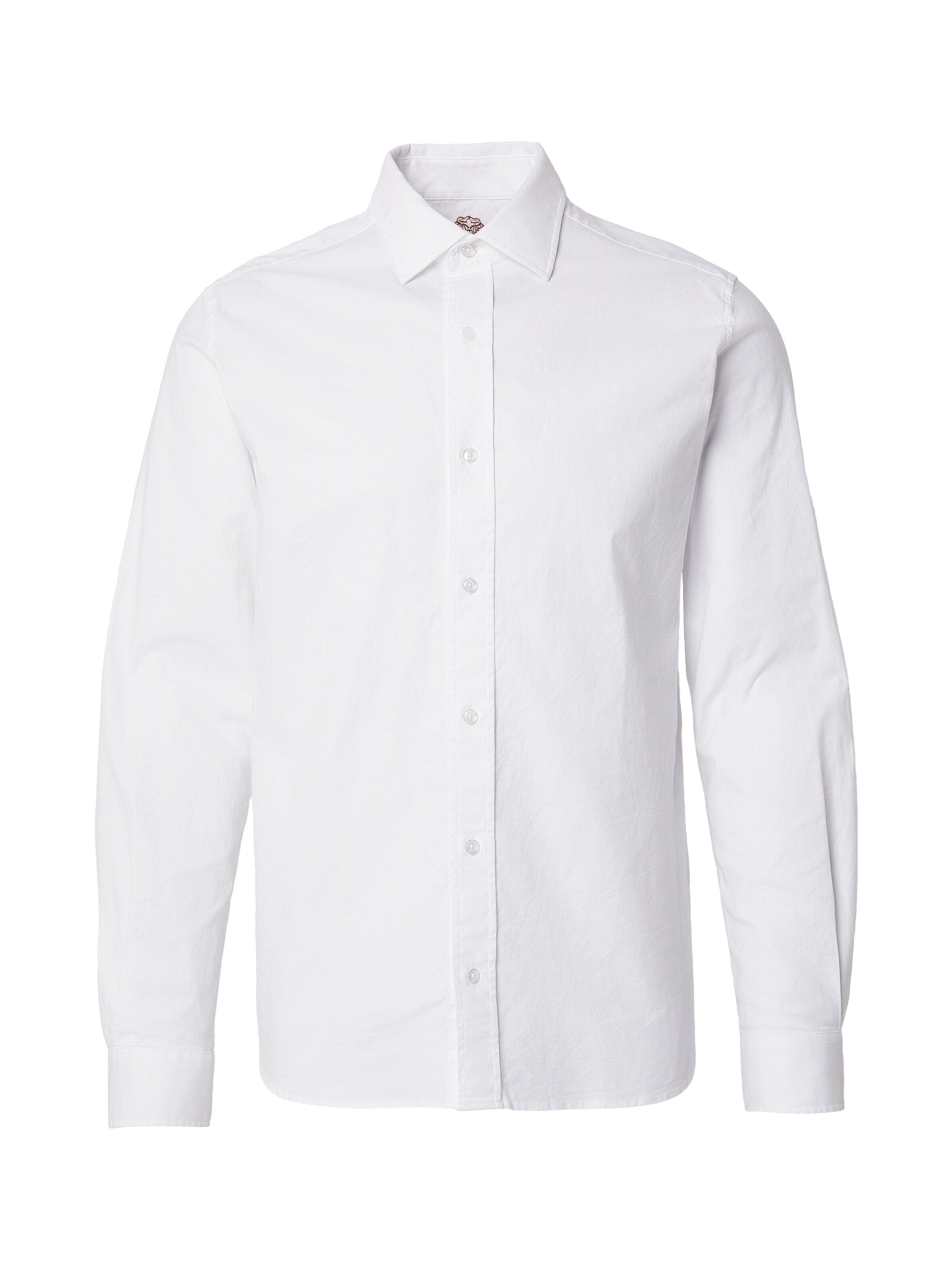 MOS MOSH Slim fit Button Up Shirt 'Marco' in White: front