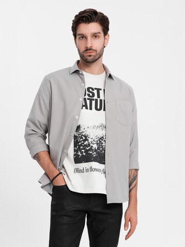 Ombre Regular fit Button Up Shirt 'OM-SHCS-0148' in Grey: front